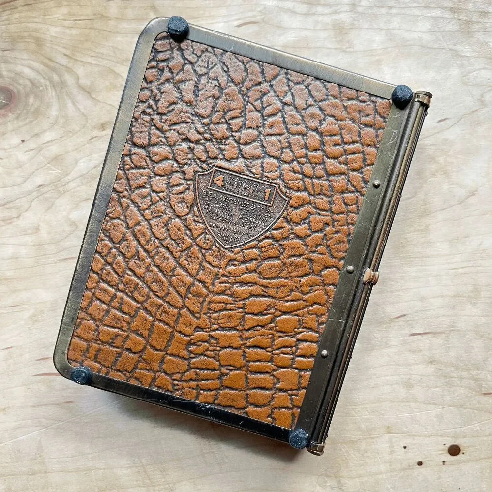 VTG 1920s 1930s Art Deco Executive Desk Organizer Privacy Memo Pad